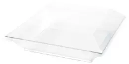 CUBIK crystal 600cc NE PLUS UTILISER. Dim. L.170 x l.170 x h.34mm assiette creuse